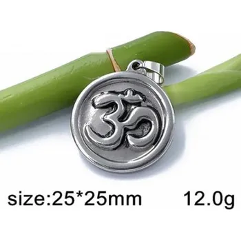 Přívěsek Symbol OM - ocelový kruhový přívěsek