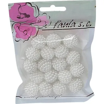 Korálek Korálky plast., 18 mm, OZDOBNÉ BÍLÉ - 1bal.