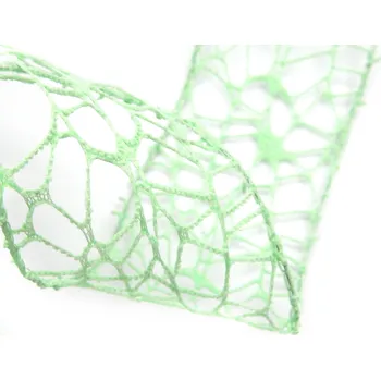 Stuha Stuha dekorační, spider, barva jablečně zelená, 5cm, návin 9,1m/bal.