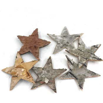 Vánoční dekorace Dekorace vánoční, HVĚZDIČKY Z KŮRY, cca 4,5x4,5cm, 30ks/bal