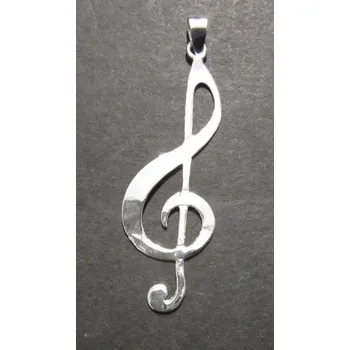 Přívěsek Obrovský houslový klíč - přívěsek ze stříbra