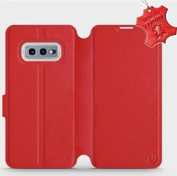 Pouzdro na mobilní telefon Mobiwear Flip pro Samsung Galaxy S10e červené