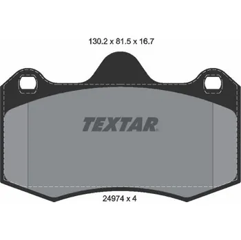 Brzdová destička Sada brzdových destiček, kotoučová brzda TEXTAR 2497401