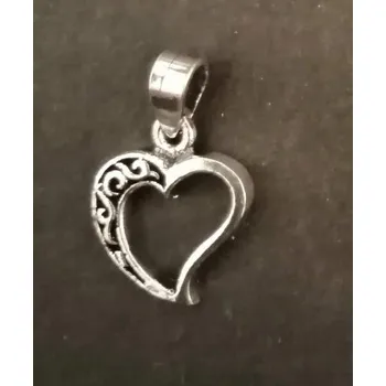 Přívěsek Malé zdobené srdíčko - přívěsek ze stříbra - varianta 2