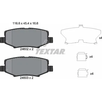 Brzdová destička Sada brzdových destiček, kotoučová brzda TEXTAR 2460201