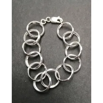 Řetízek 20cm řetízek z kroužků ze stříbra