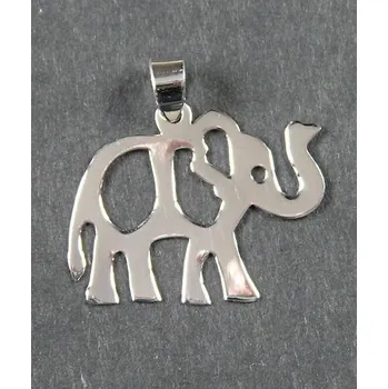 Přívěsek Silueta slona - stříbrný přívěsek / přívěsek ze stříbra