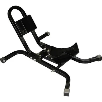 zvedák UNIVERZÁLNÍ ZVEDÁK STOJAN S DRŽÁKEM PŘEDNÍHO KOLA PRO PŘEPRAVU MOTOCYKLU (S KOLÍBKOU) ČERNĚ LAKOVANÝ