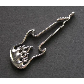 Přívěsek Obrys kytary - ocelový přívěsek