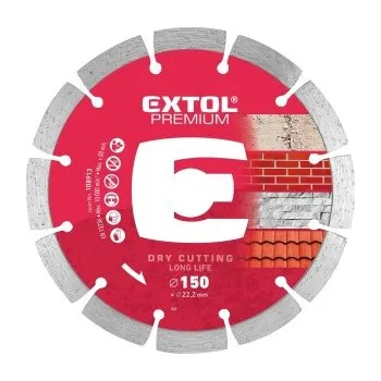 Řezný kotouč kotouč diamantový řezný, segmentový Long Life - suché řezání, 125x22,2x2,2mm Extol 108912
