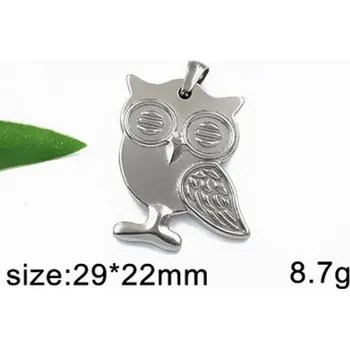 Přívěsek Sova - 29x22mm - ocelový přívěsek