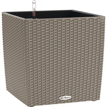 Květináč Samozavlažovací květináč plastový Lechuza Cube Cottage 40 x 40 x 40 cm pískově hnědý