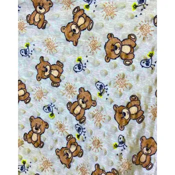 Látka MINKY, 1mx150cm, medvídci