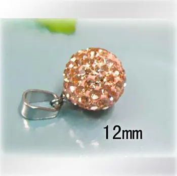 Přívěsek Světle oranžová zdobená kulička - ocelový přívěsek