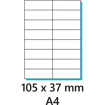Samolepící etiketa Samolepící etiketa 105x37mm /100ks A4 bílá 1/16
