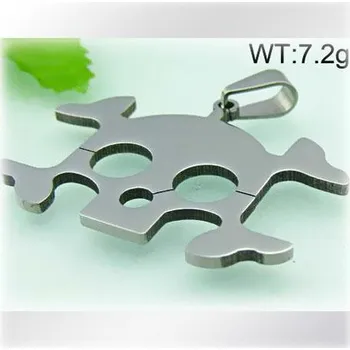 Přívěsek Ocelová lebka široká - přívěsek