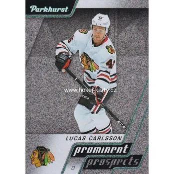 Sběratelská karetní hra insert RC karta LUCAS CARLSSON 20-21 Parkhurst Prominent Prospects číslo PP14