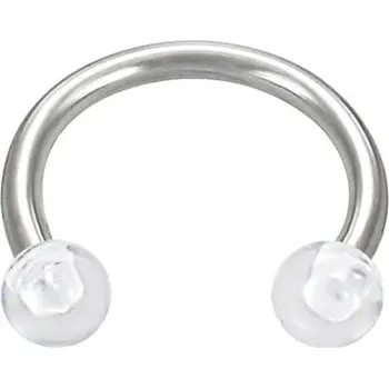 Piercing Malý kulatý piercing se světlými kuličkami