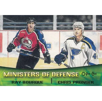 Karetní hra insert karta BOURQUE/PRONGER 00-01 OPC Combos číslo TC6