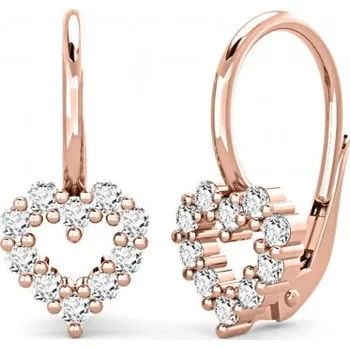 Náušnice Zlaté dívčí náušnice Hetie se zirkony Materiál šperku: Růžové zlato