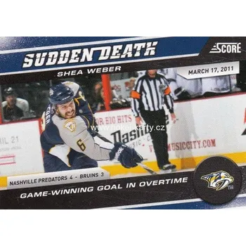 Sběratelská karetní hra insert karta SHEA WEBER 11-12 Score Sudden Death číslo 10