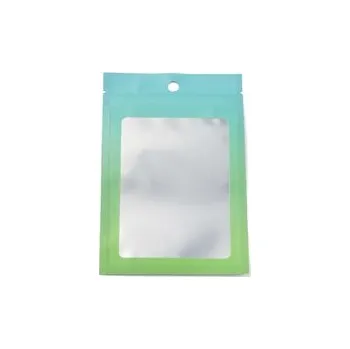 Sáček na potraviny H001-01B-01, Zavíratelný sáček, ZELENÝ, průhled,1ks