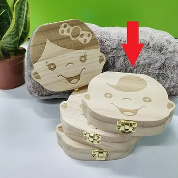 Dárková krabička Krabička na zoubky, dřevěná, pro KLUKY, 1ks