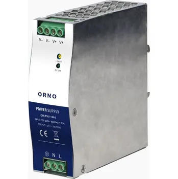 spínaný zdroj ORNO PSU 1665-12V DIN - 120W elektronický napájecí zdroj - adaptér na lištu DIN, výstupní napětí 12V DC, max. 10A, 120W