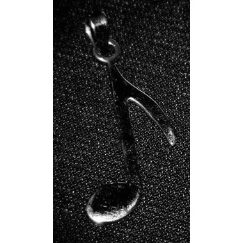 Přívěsek Nota osminová větší - stříbrný přívěsek