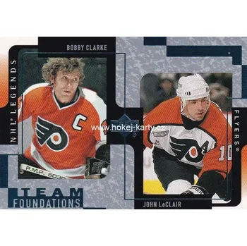 Karetní hra insert karta CLARKE/LeCLAIR 00-01 UD Legends Team Foundations číslo 101