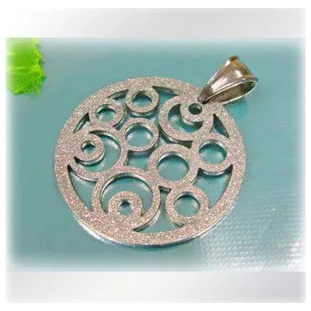 Přívěsek Kruh zdobený mnoha spirálovými ornamenty - ocelový přívěsek