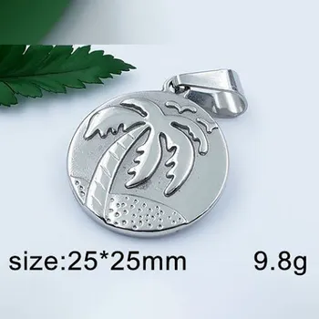 Přívěsek Ocelový přívěsek - palma v kruhu (Ocelový přívěsek - kruh s palmou)