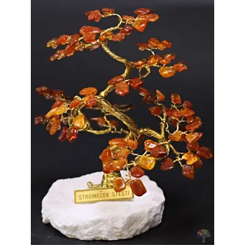 Drahý kámen Magieprirody.cz Jantarový stromeček štěstí 13 cm - R6 - #222
