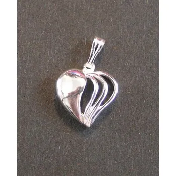 Přívěsek Malé zdobené srdíčko - stříbrný přívěsek
