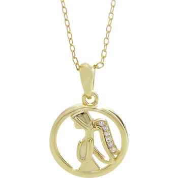 Náušnice Pozlacený náhrdelník s čirými zirkony Anděl