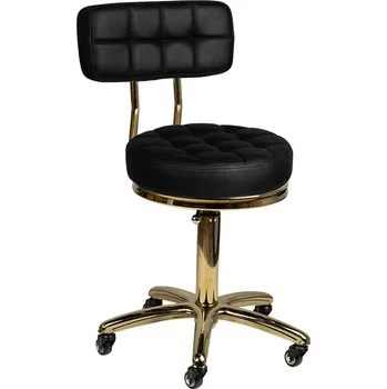 Stolička KOSMETICKÁ TABULKA ZLATÁ AM-961 ČERNÁ