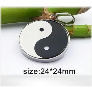 Přívěsek Jin jang - ocelový přívěsek - 24x24mm