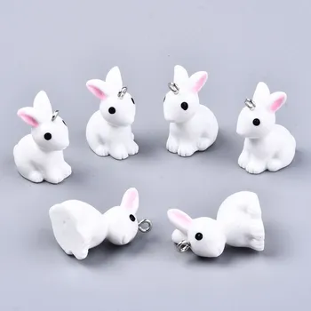 Přívěsek Přívěsek, plastový, KRÁLÍČCI, 2.4x1.4cm, 1ks