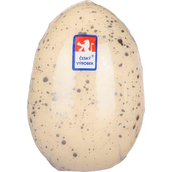 Svíčka Svíčka vejce střední 60x90 mm - kropenaté krémové
