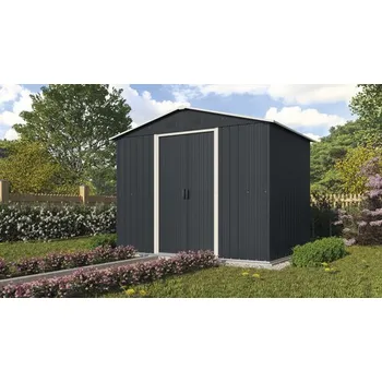 Zahradní domek Plechový zahradní domek PERGART Düsseldorf II 86 226 x 162 cm břidlicově šedý