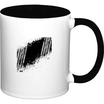 Hrnek malý barevný s potiskem Hrníček stopa pneu