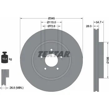 Brzdový kotouč Brzdový kotouč TEXTAR 92177105