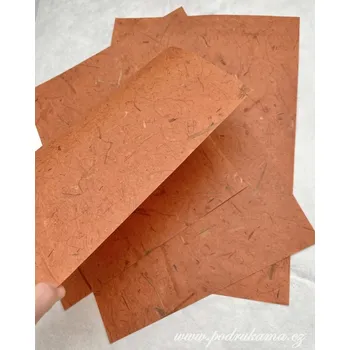 Umělecký papír Sapaimport Morušový papír Banán - cihlový Velikost: 23x32 cm