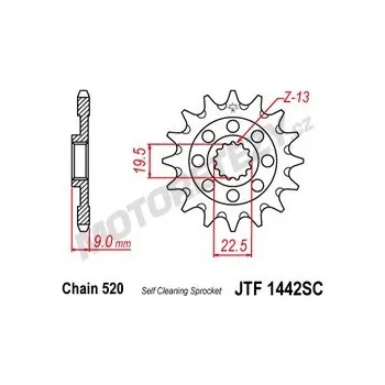 Řetězová sada pro motocykl Řetězové kolečko SUZUKI RM-Z 250 rok 13-24