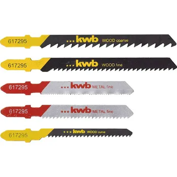 Pilová lišta kwb 617295 Sada pilových listů do nožové pilky na dřevo a kov 5 ks