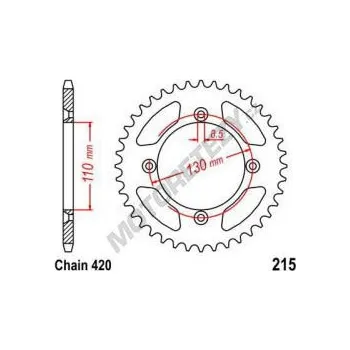 Řetězová sada pro motocykl Rozeta HONDA CRF 150 R rok 07-25