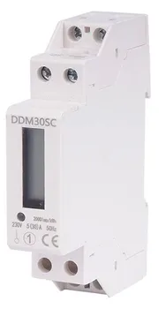 Měřič spotřeby Digitální elektroměr 1F na DIN lištu DDM30SC