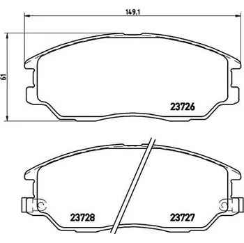 Brzdová destička Sada brzdových destiček, kotoučová brzda BREMBO P 30 028