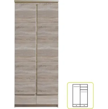 Šatní skříň Tempo Kondela Punkto Typ 01 2D2S