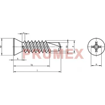 Šroub Šroub TEX zápustný phillips DIN 7504P 3,5x38 pozink